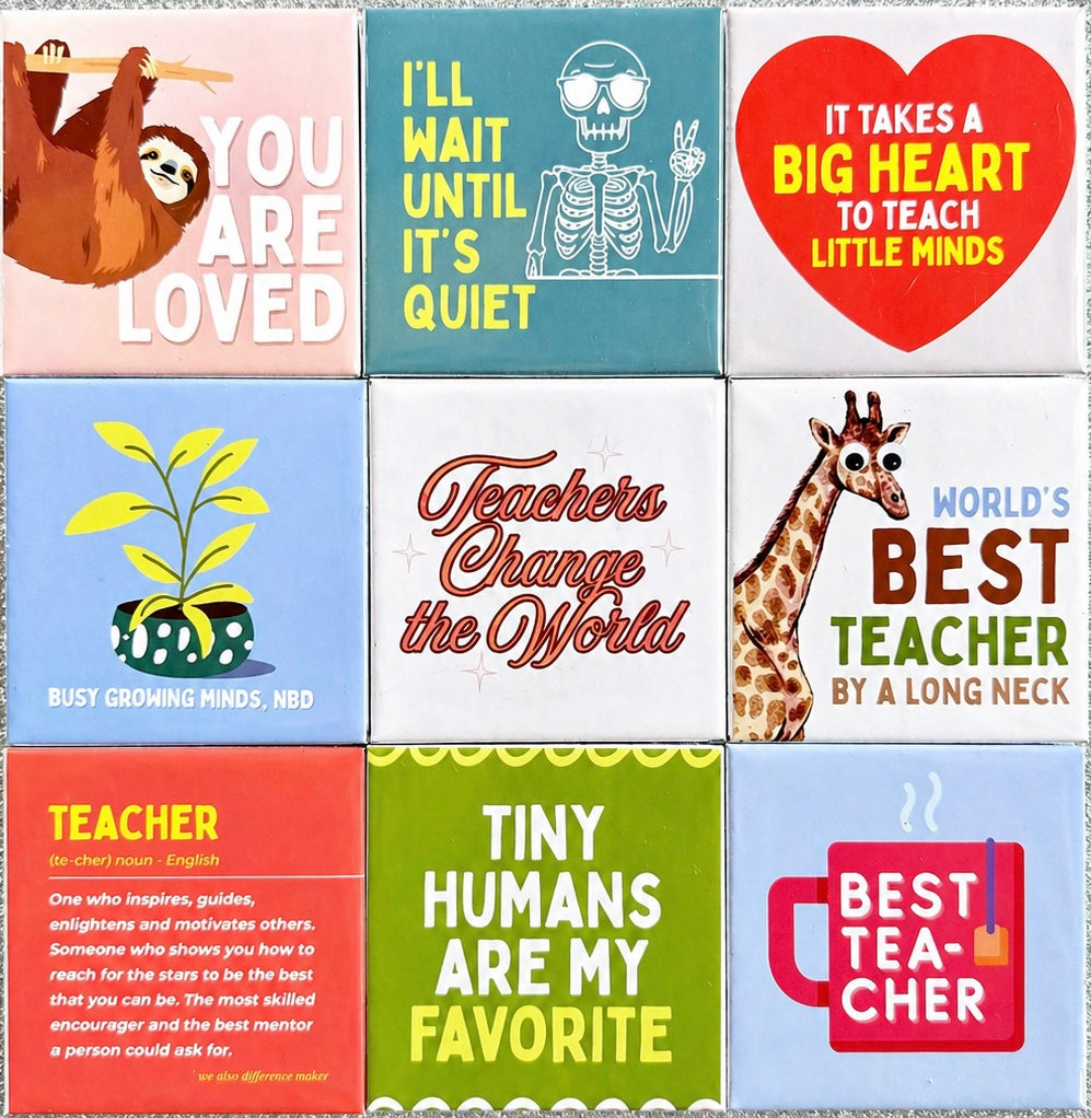 Teacher Magnets (2"x2") - Mix & Match Set
